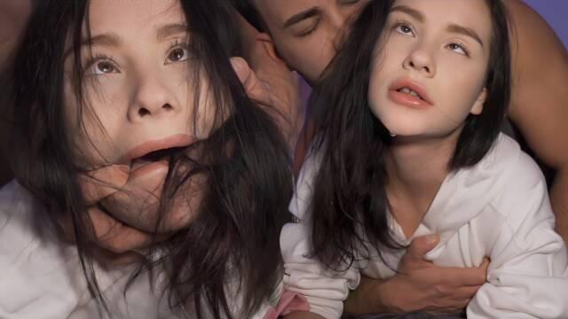 Жестко трахнул молодую брюнетку и накормил ее спермой